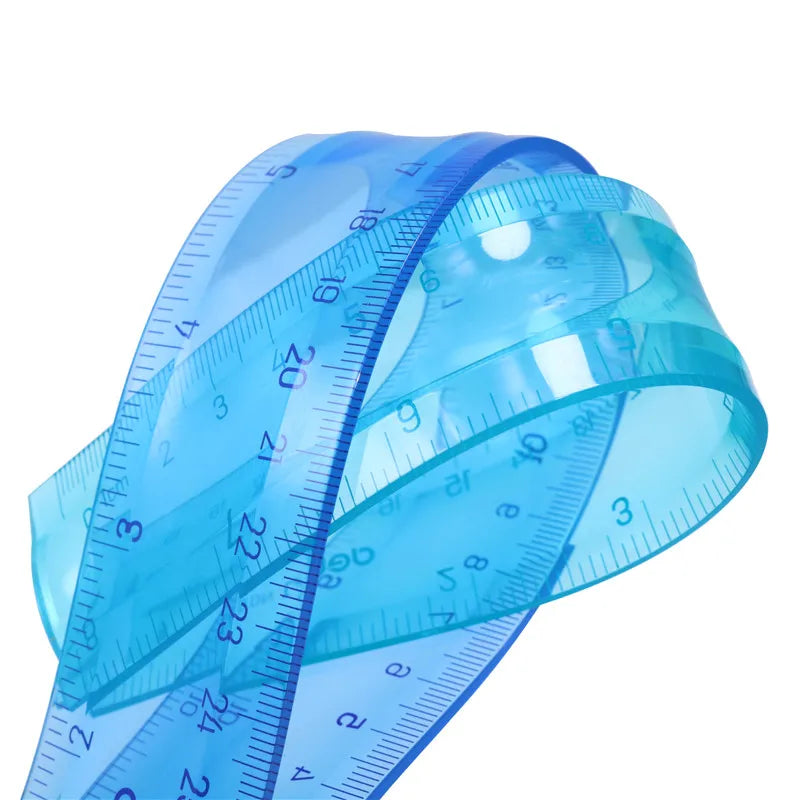 Soft Ruler multicolour student flexible ruler tape measure 15cm 20cm 30cm(6\8\12inch) Straight Ruler Office School supplies