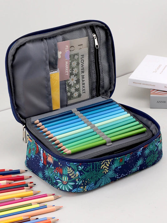 Pencil Case Aesthetic Stationery Estuche Escolar Pencilcase Large Capacity 72 Holes Drawing Pen Case School Supplies Pencil Box