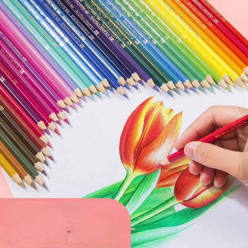 12pcs/box Professional Colored Pencil Drawing Set Professional School Art Supplies Gold Red Blue Black Four Colors Optional