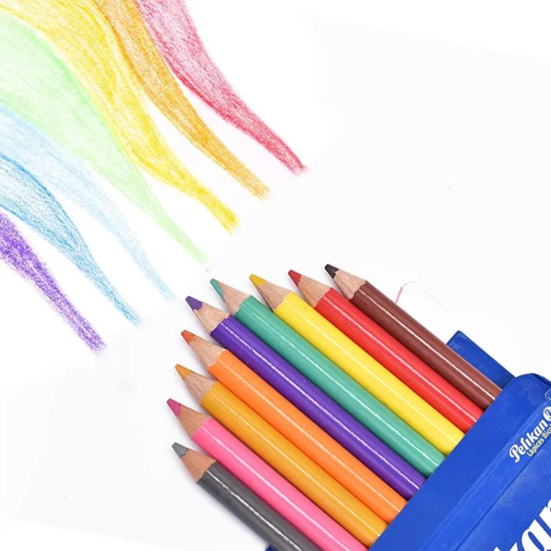 24 Colors Double Headed Pencils for Children Professional Drawing Sketching and Pastel Art Premium Student School Art Supplies